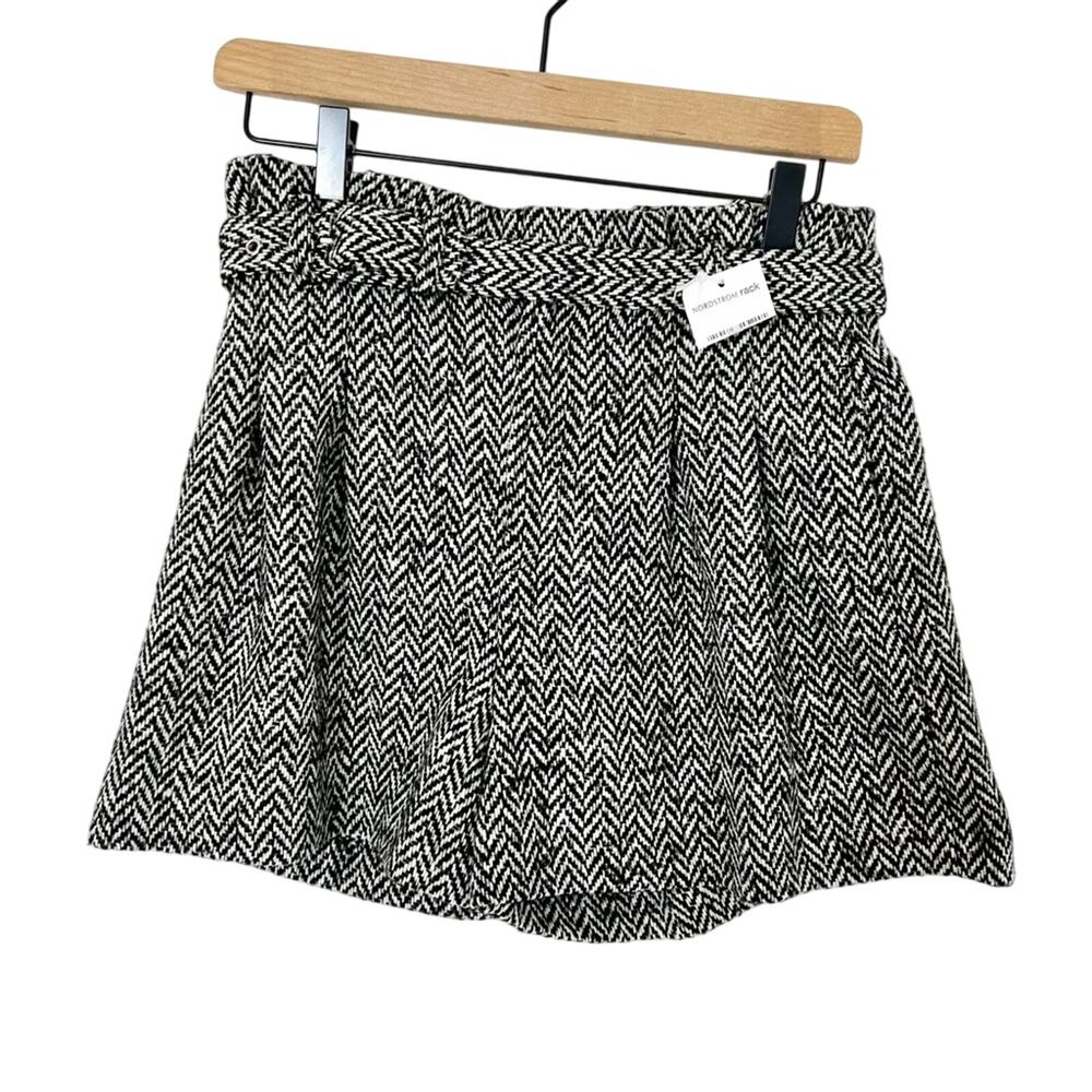 RED VALENTINO NERO BLACK WHITE WOMEN DRESS SHORTS SIZE 40 BRAND NEW MSRP $480